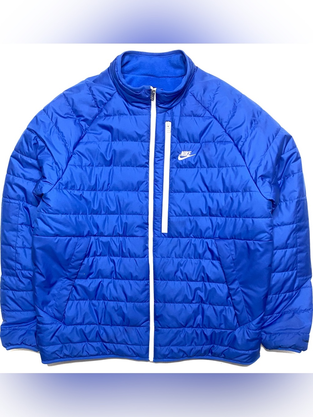 Nike Sportswear Legacy Club Men’s Blue Therma-Fit Quilted Puffer Jacket Size XL